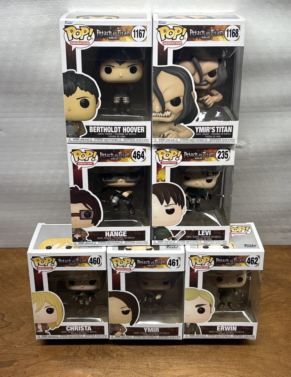 Attack On Titan Funko Pop Lot Of 7